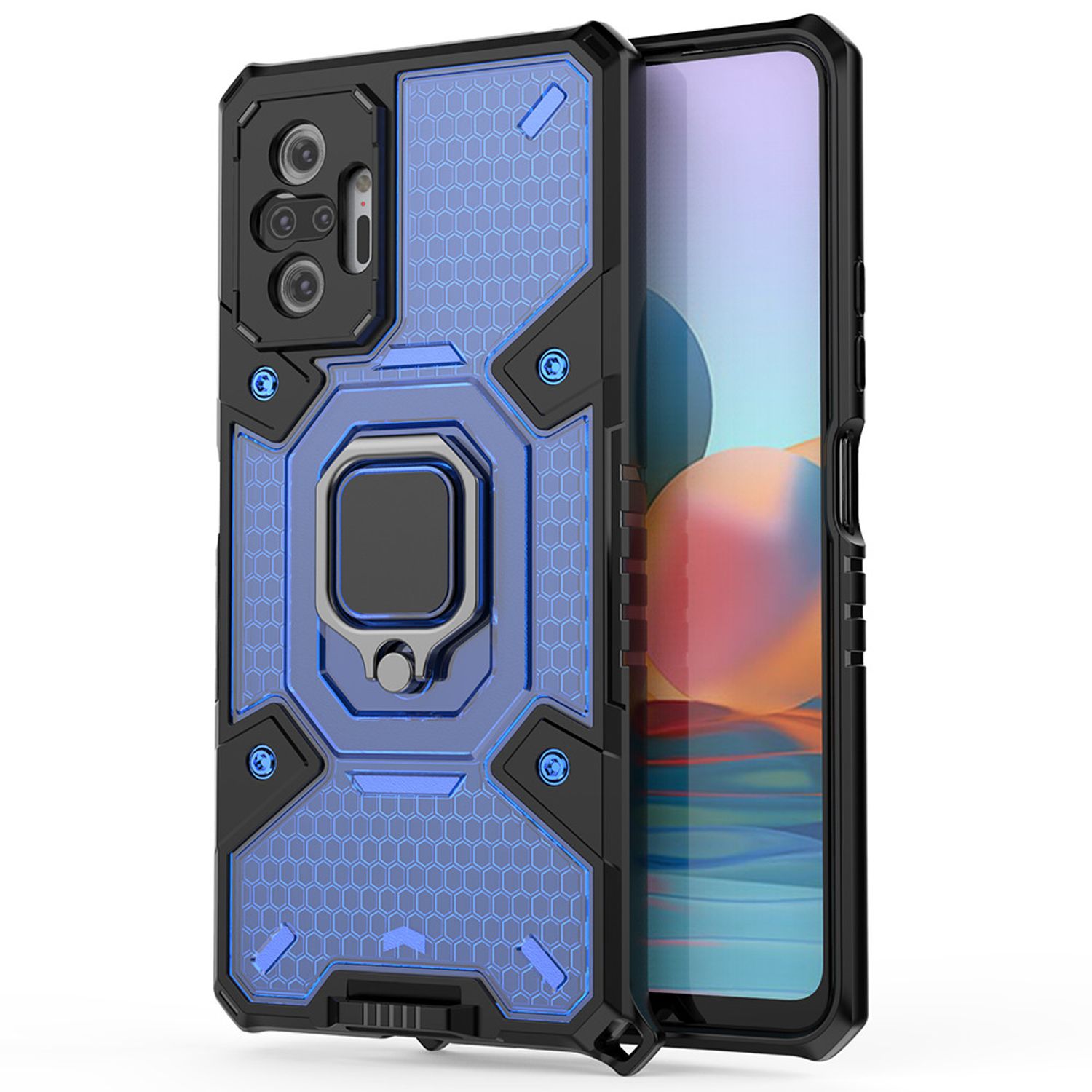 Husa Techsuit - Honeycomb Armor - Xiaomi Redmi Note 10 Pro - albastru fotografia produsului