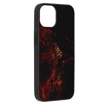 Husa cu spate din sticla techsuit - glaze series - iphone 13 - red nebula