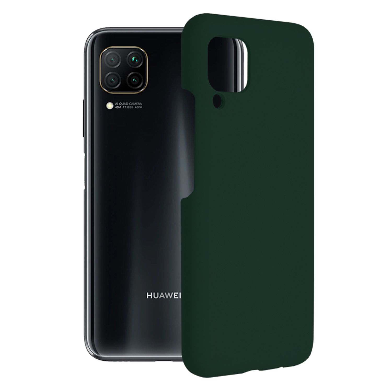 Husa premium Techsuit - Soft Edge Silicone - Huawei P40 Lite - Dark Green fotografia produsului