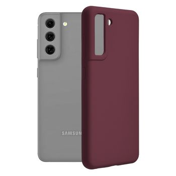 Husa premium techsuit - soft edge silicone - samsung galaxy s21 fe - plum violet