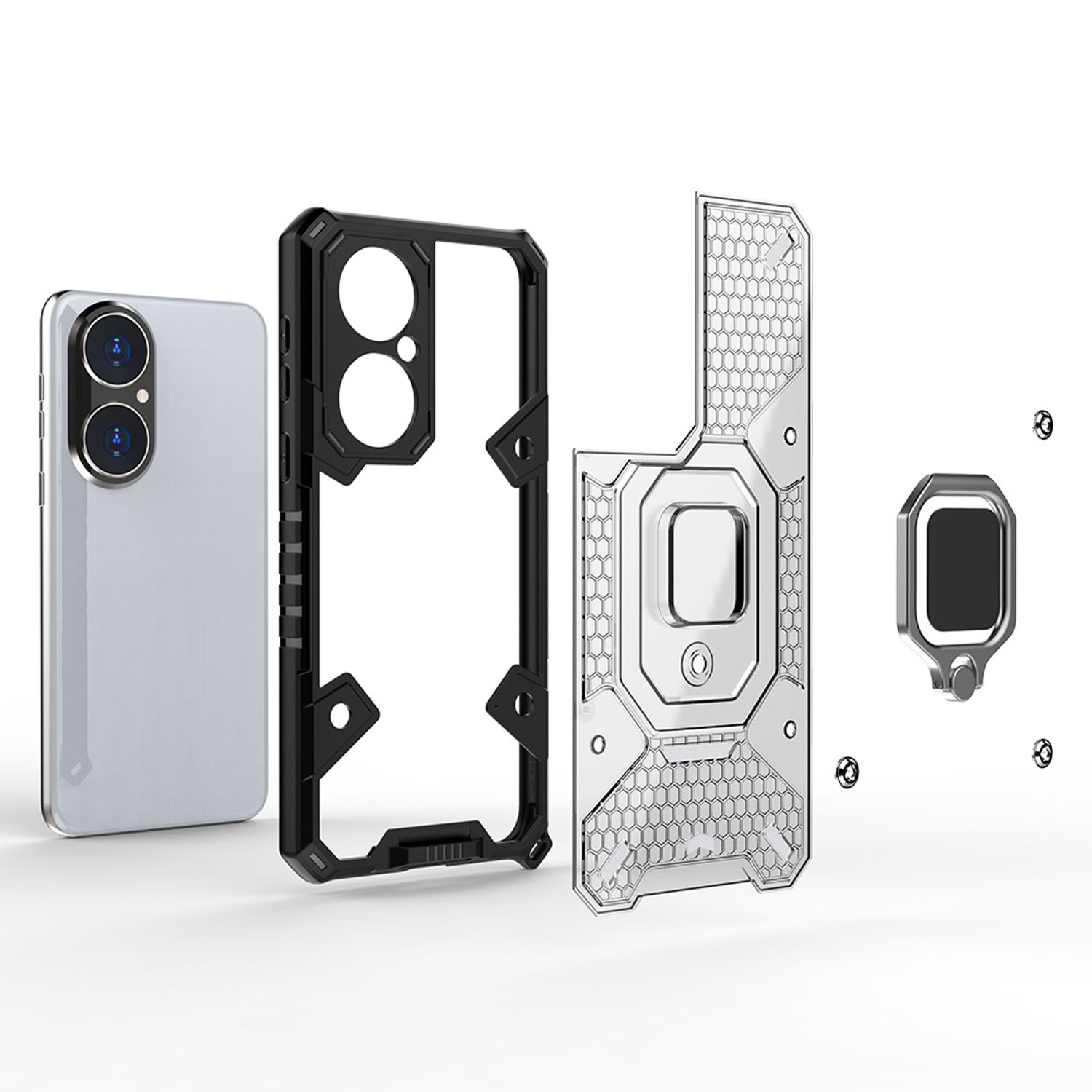 Husa Techsuit - Honeycomb Armor - Huawei P50 - violet fotografia produsului View 3 L