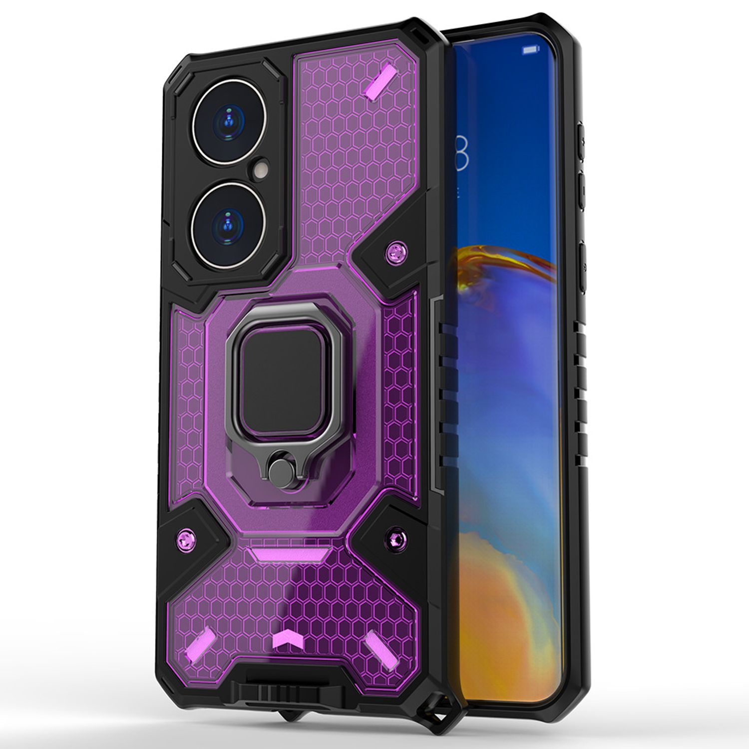 Husa Techsuit - Honeycomb Armor - Huawei P50 - violet fotografia produsului