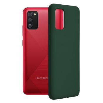 Husa premium techsuit - soft edge silicone - samsung galaxy a02s - dark green