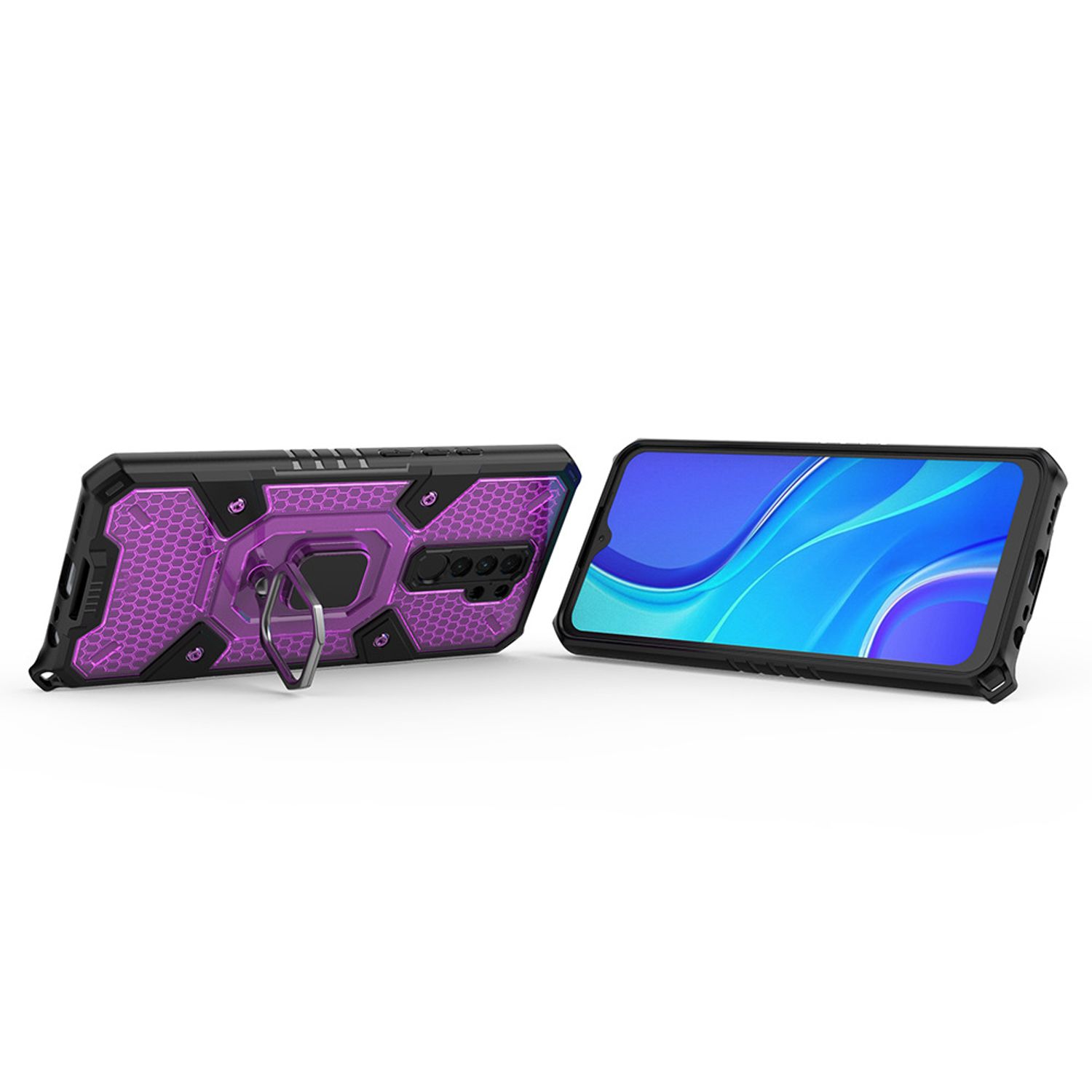 Husa Techsuit - Honeycomb Armor - Xiaomi Redmi 9 - violet fotografia produsului View 2 L