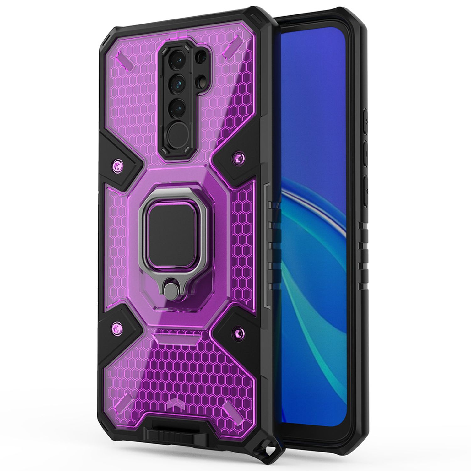 Husa Techsuit - Honeycomb Armor - Xiaomi Redmi 9 - violet fotografia produsului