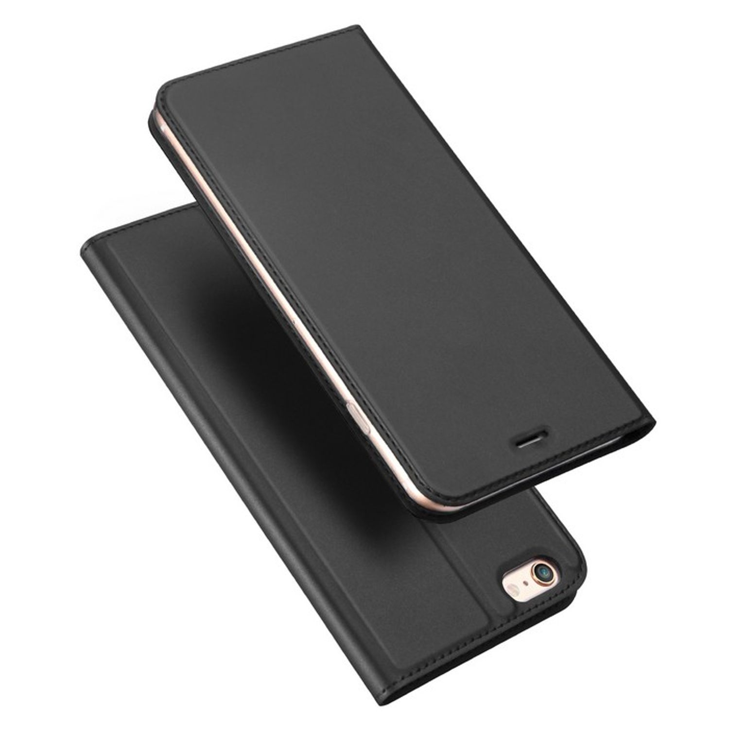 Husa tip carte Dux Ducis - Skin Pro - iPhone 6 / 6s - Black fotografia produsului