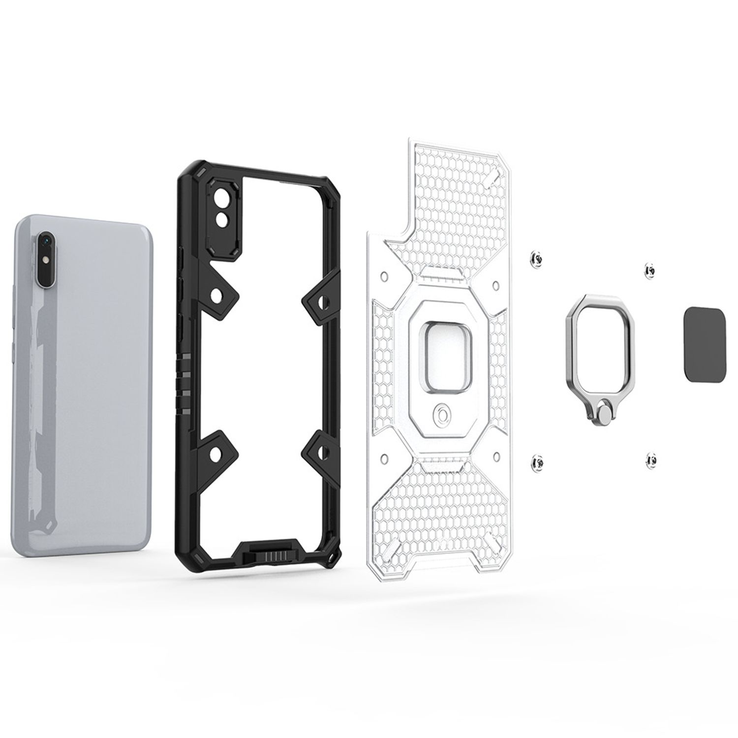 Husa Techsuit - Honeycomb Armor - Xiaomi Redmi 9A - negru fotografia produsului View 3 L