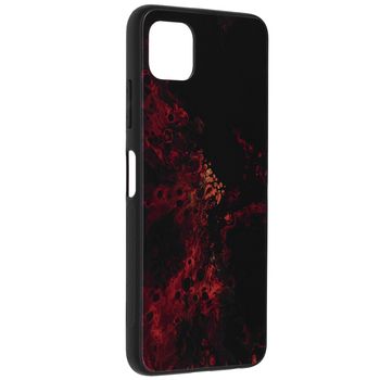 Husa cu spate din sticla techsuit - glaze series - samsung galaxy a22 5g - red nebula