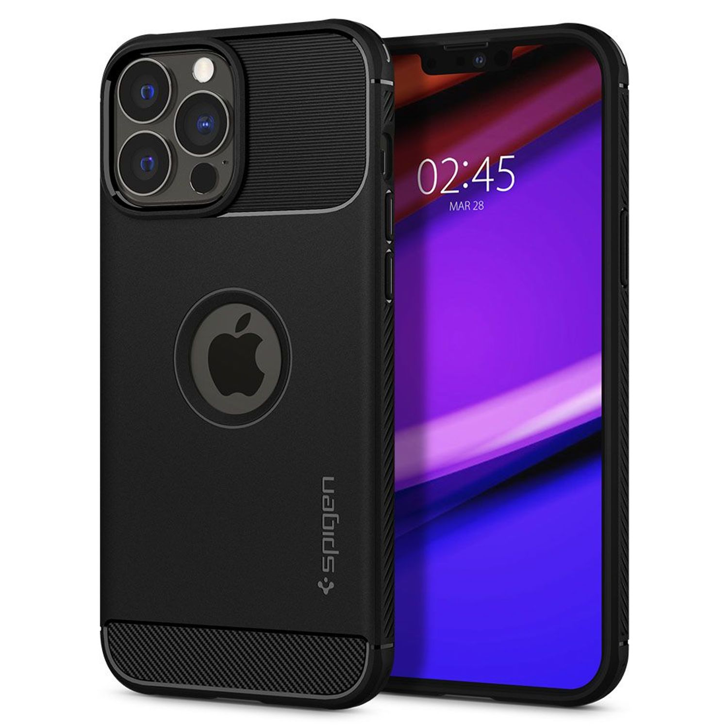 Husa premium Rugged Armor compatibila cu iPhone 13 Pro Max, Negru fotografia produsului
