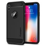Husa premium Rugged Armor compatibila cu iPhone X / XS, Negru fotografia produsului