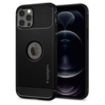 Husa premium Rugged Armor compatibila cu iPhone 12 Pro Max, Negru fotografia produsului View 2 S