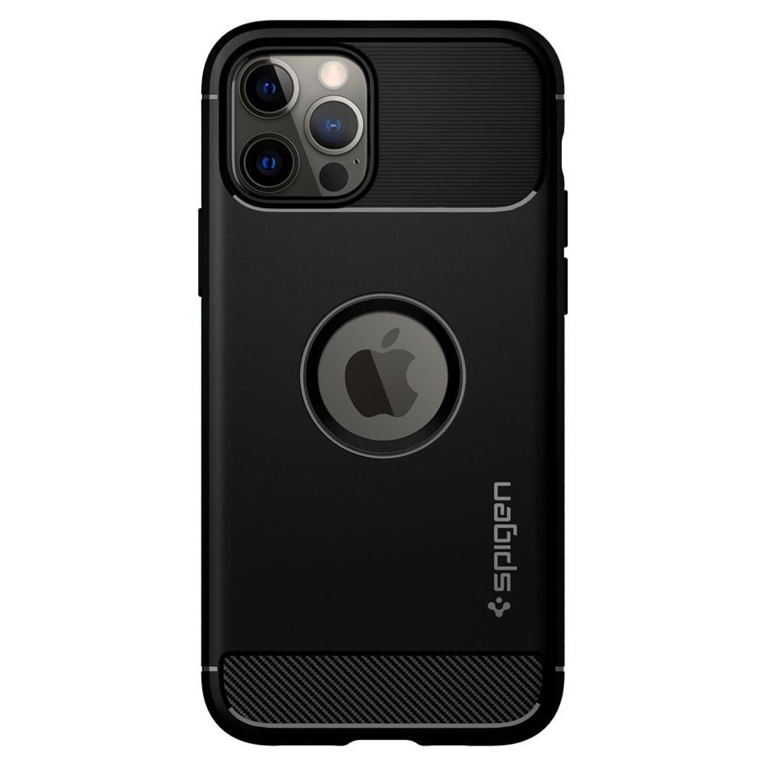 Husa premium Rugged Armor compatibila cu iPhone 12 Pro Max, Negru fotografia produsului View 3 L