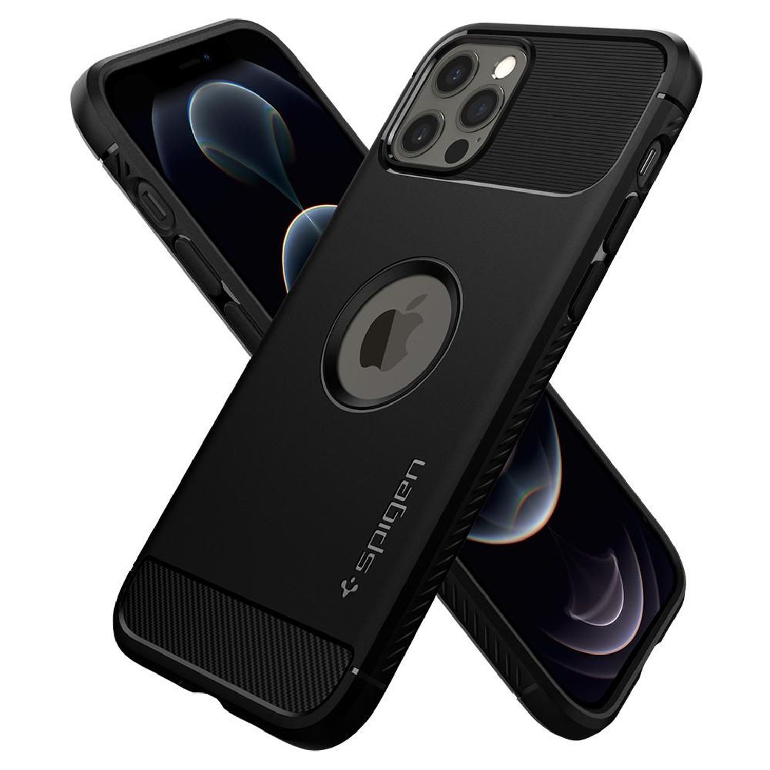 Husa premium Rugged Armor compatibila cu iPhone 12 Pro Max, Negru fotografia produsului