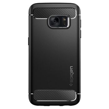 Husa premium rugged armor compatibila cu samsung galaxy s7, negru