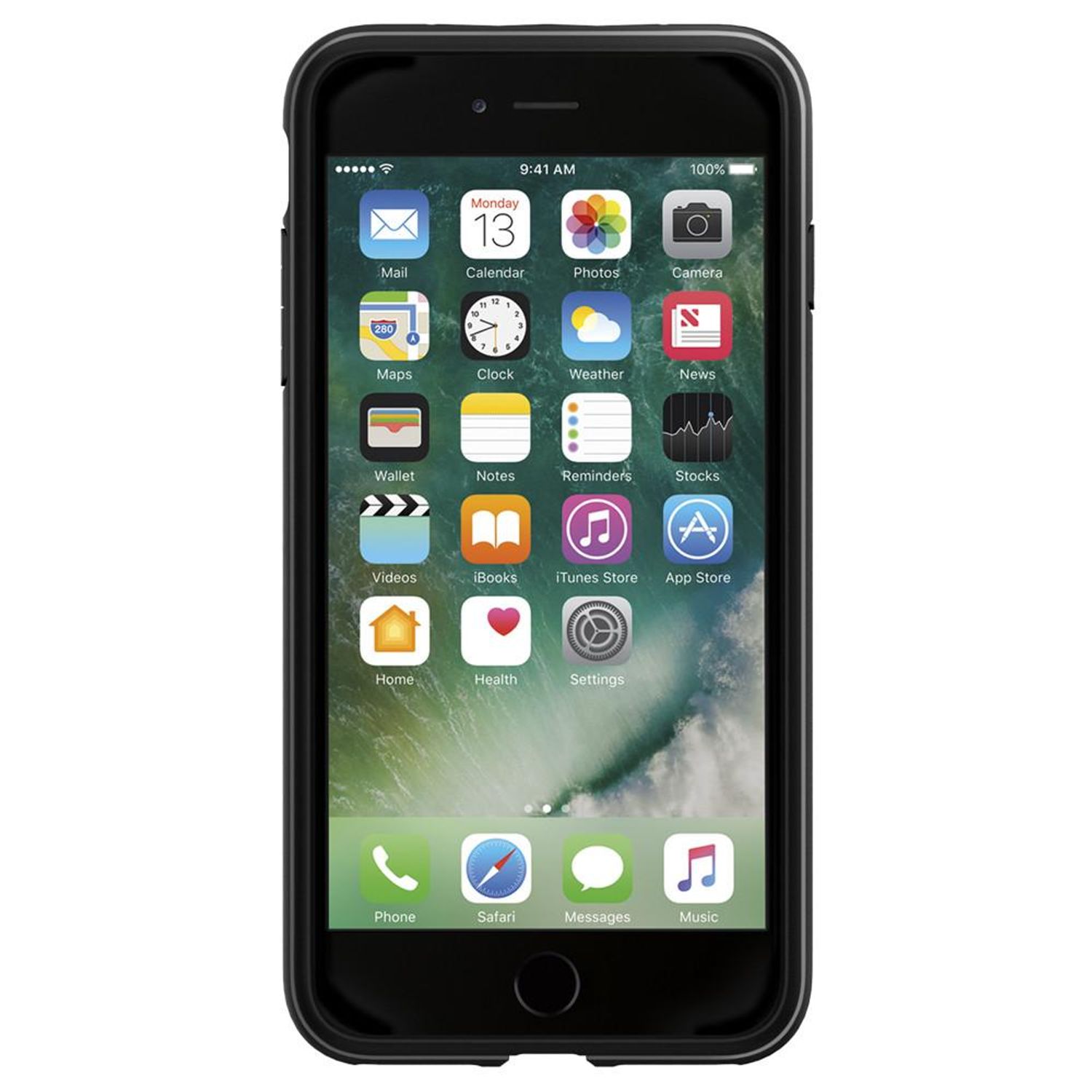 Husa premium Rugged Armor compatibila cu iPhone 7 Plus / 8 Plus, Negru fotografia produsului View 2 L