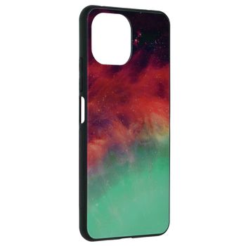 Husa cu spate din sticla techsuit - glaze series - xiaomi mi 11 lite - fiery ocean