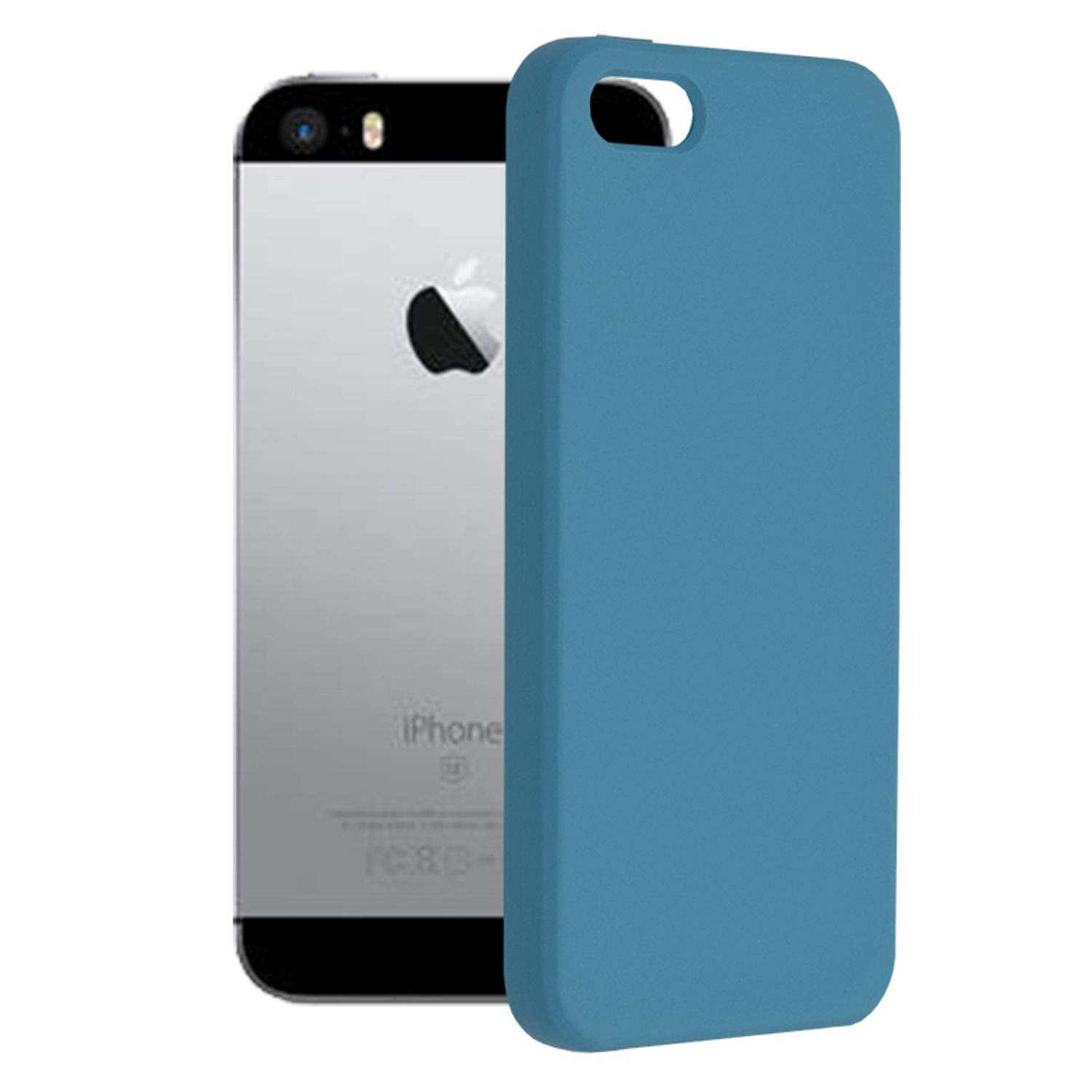 Husa premium Techsuit - Soft Edge Silicone - iPhone 5 / 5S - Denim Blue fotografia produsului