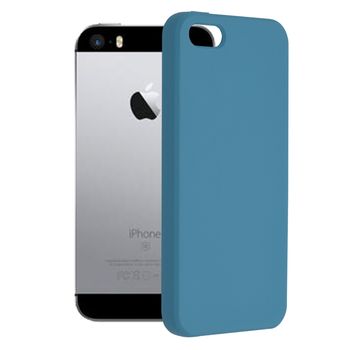 Husa premium techsuit - soft edge silicone - iphone 5 / 5s - denim blue