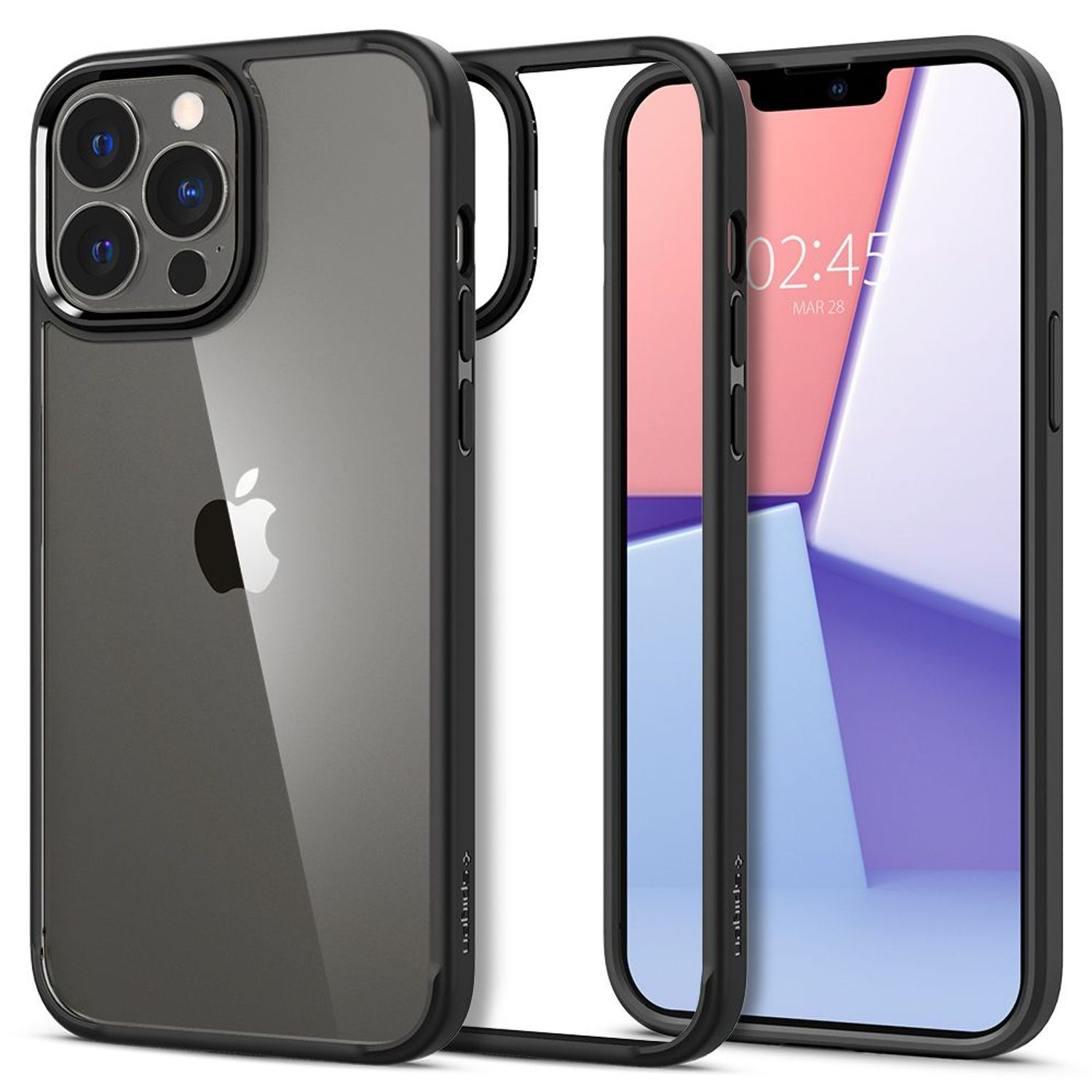 Husa premium Ultra Hybrid compatibila cu iPhone 13 Pro Max, Negru fotografia produsului