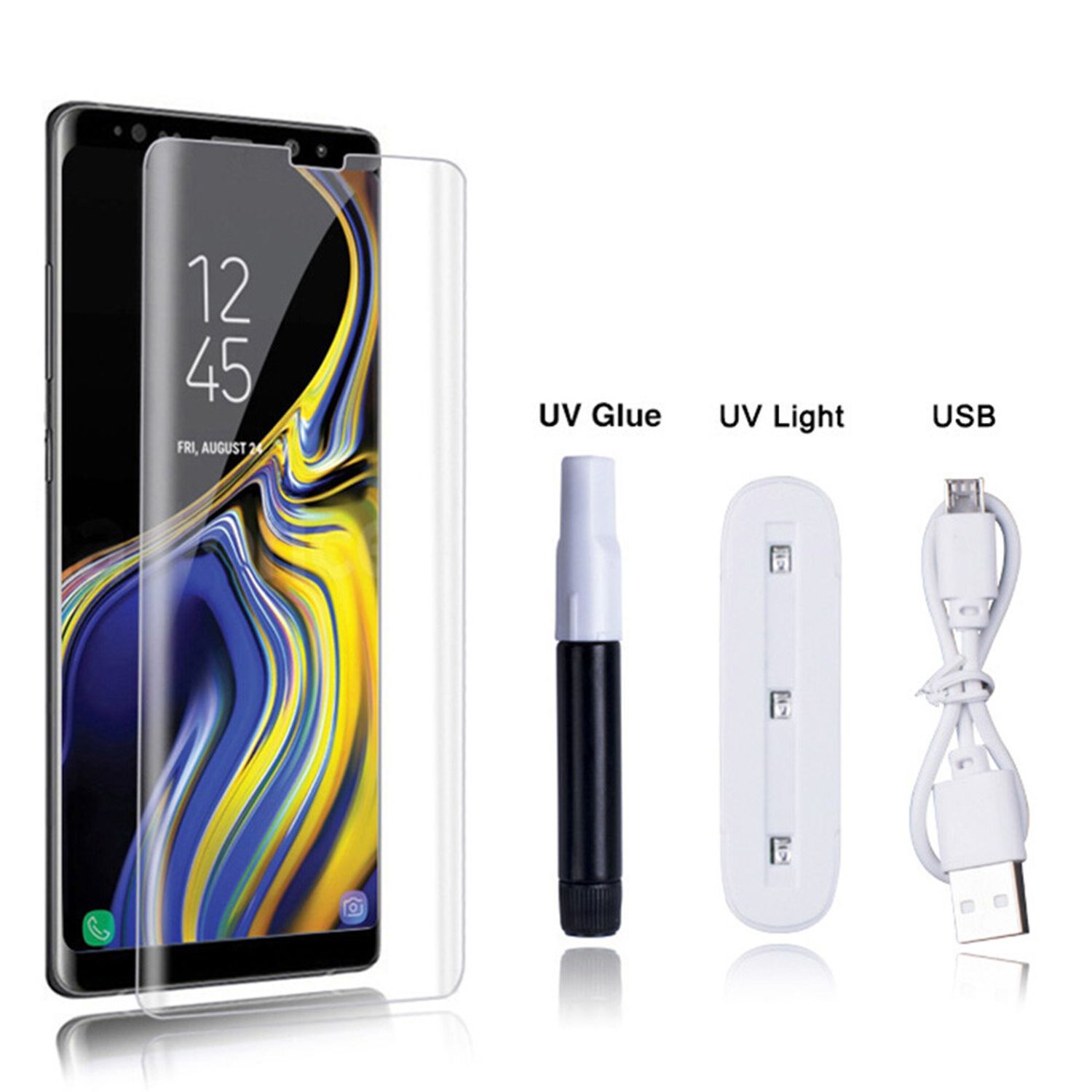 Folie protectie  - 3D UV Glass - Samsung Galaxy Note 8 / Note 9 - Transparent fotografia produsului View 2 L