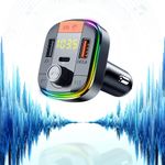 Modulator FM auto Bluetooth Yesido Y45, 2 x USB + Type-C 20 W, negru fotografia produsului View 3 S