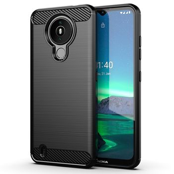 Husa techsuit - carbon silicone - nokia 1.4 - black