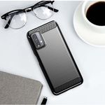 Husa Techsuit - Carbon Silicone - Xiaomi Redmi 9T - Black fotografia produsului View 2 S