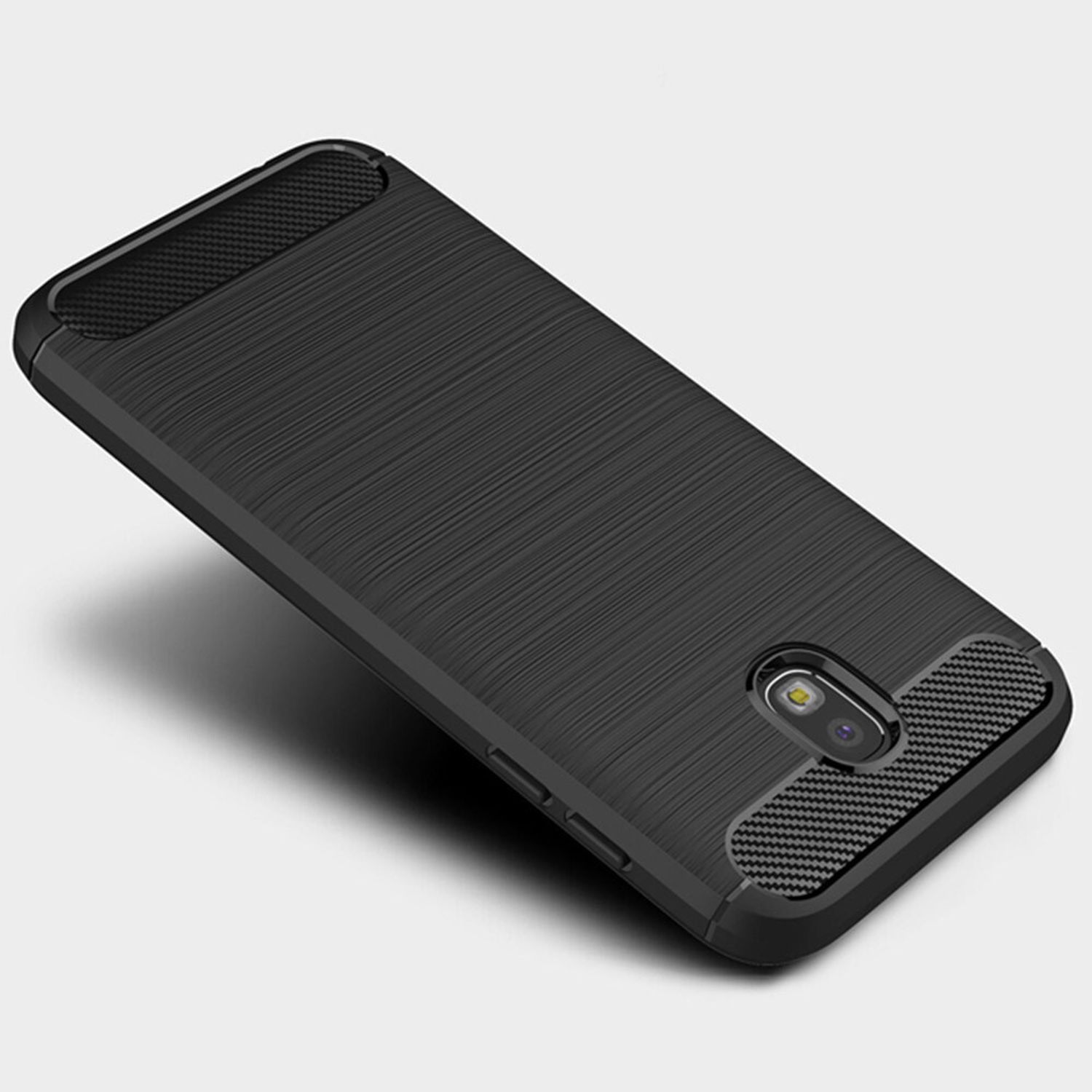 Husa Techsuit - Carbon Silicone - Samsung Galaxy J5 2017 - Black fotografia produsului View 3 L