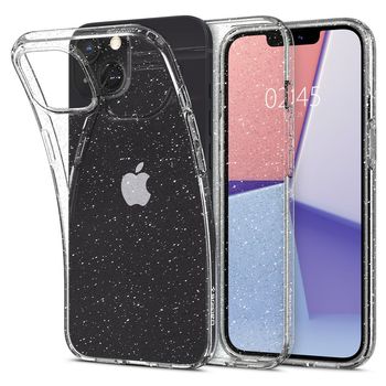 Husa premium liquid crystal compatibila cu iphone 13, glitter crystal