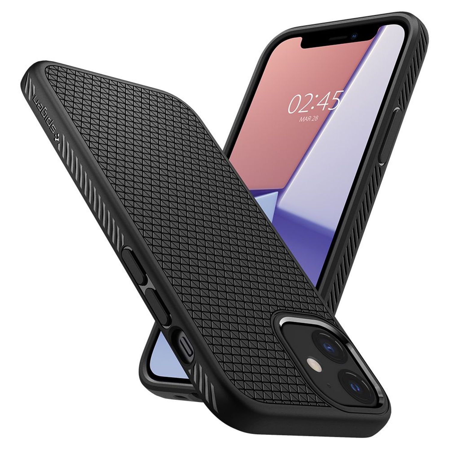 Husa premium Liquid Air compatibila cu iPhone 12 / 12 Pro, Negru fotografia produsului View 3 L