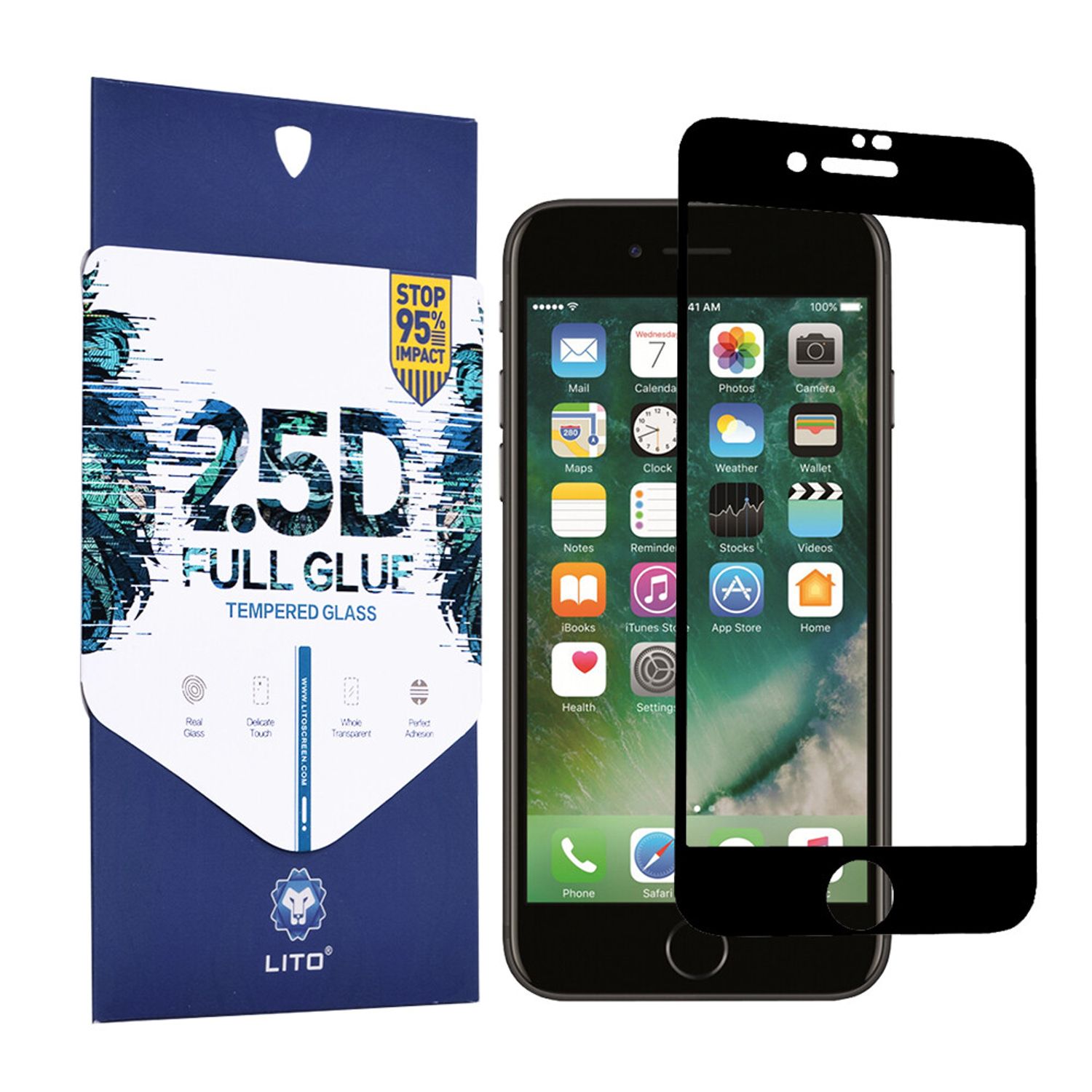 Folie protectie iPhone 6 / 6S - Black fotografia produsului