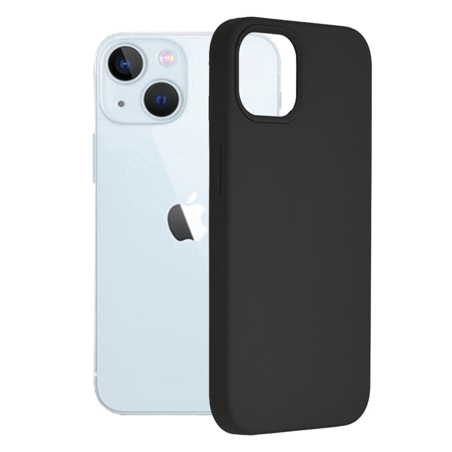 Husa premium Techsuit - Soft Edge Silicone - iPhone 13 - Black fotografia produsului