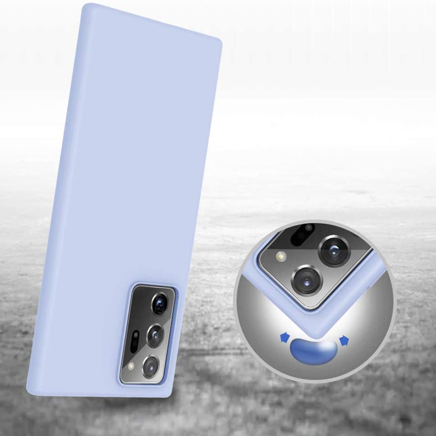 Husa premium Techsuit - Soft Edge Silicone - Samsung Galaxy Note 10 Plus - Denim Blue fotografia produsului View 3 L