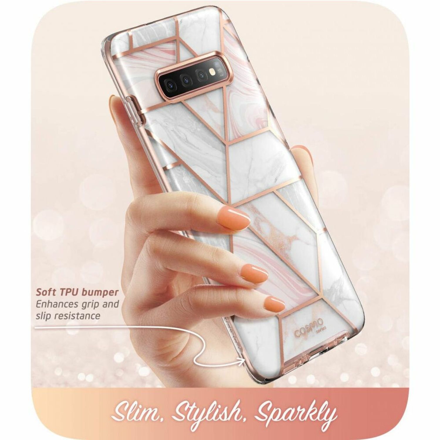 Husa premium i-Blason - Cosmo - Samsung Galaxy S10 - Marble fotografia produsului View 3 L