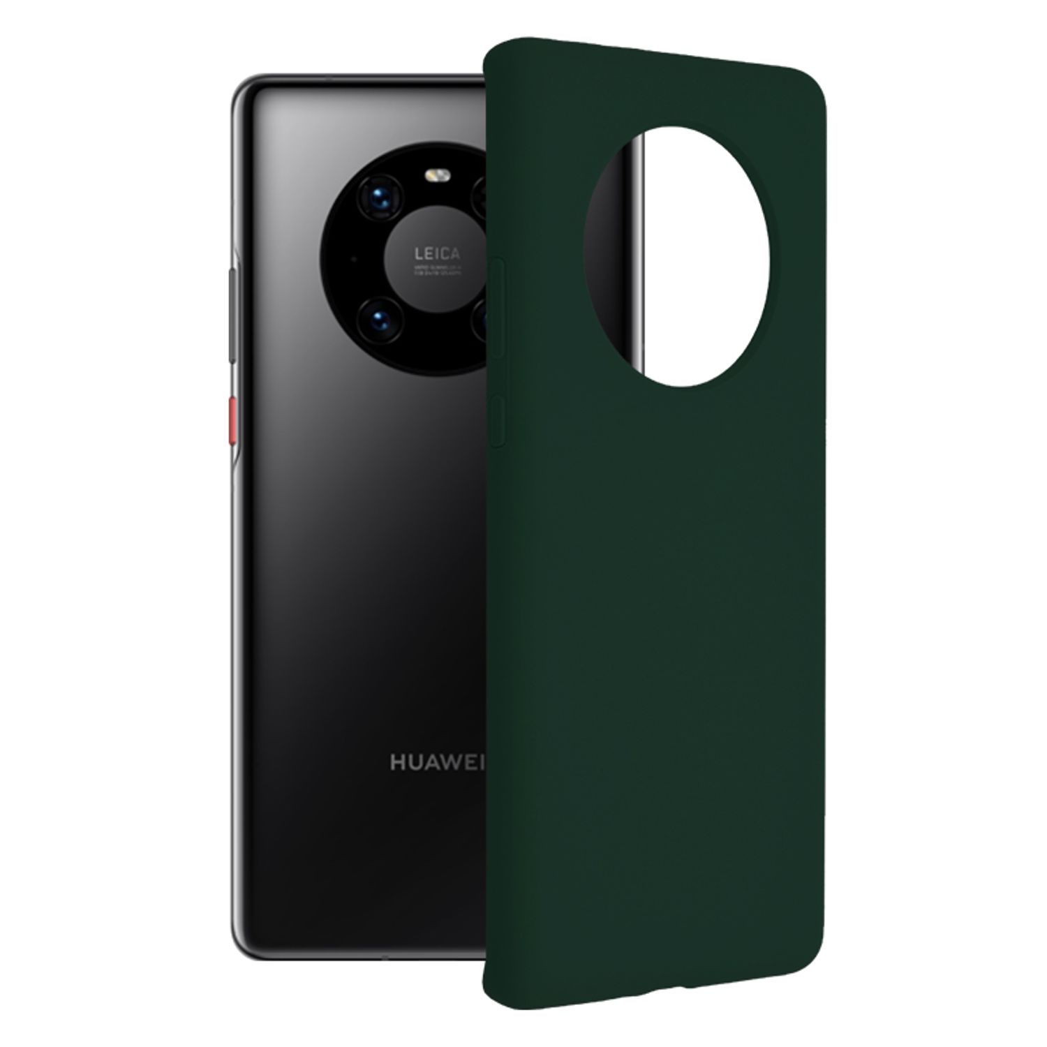 Husa premium Techsuit - Soft Edge Silicone - Huawei Mate 40 Pro - Dark Green fotografia produsului