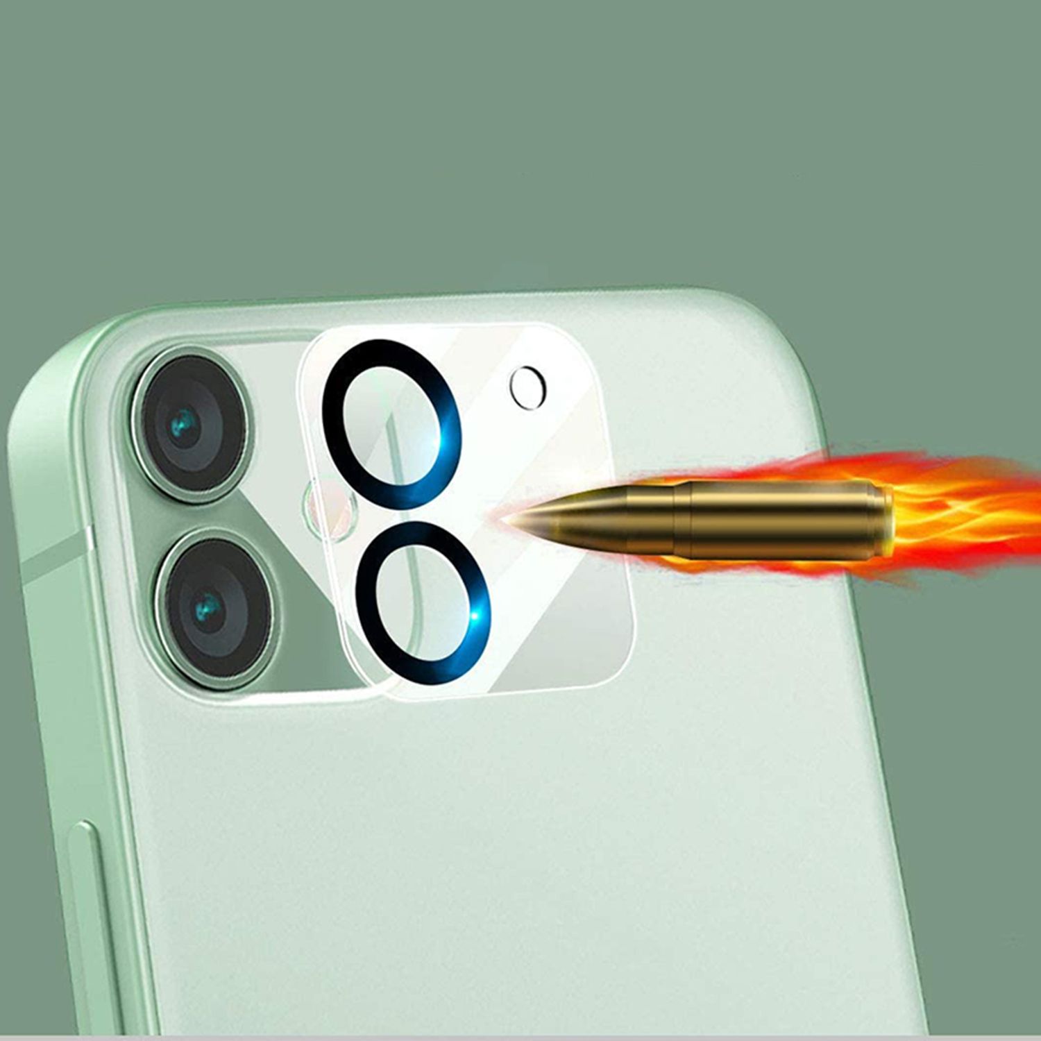 Folie camera LITO S+ pentru iPhone 12, Negru/Transparent fotografia produsului View 3 L