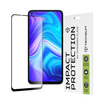 Folie sticla xiaomi redmi note 9,full cover, full glue glass, black