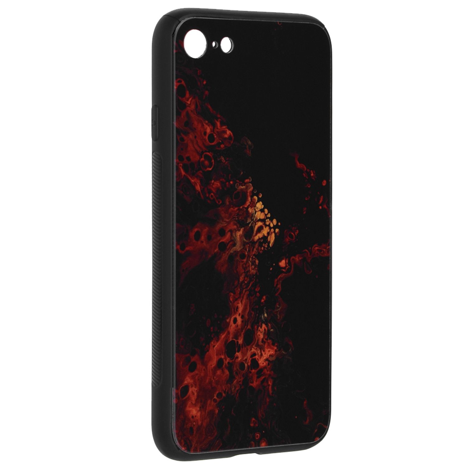Husa cu spate din sticla Techsuit - Glaze Series - iPhone 7 - Red Nebula fotografia produsului View 2 L