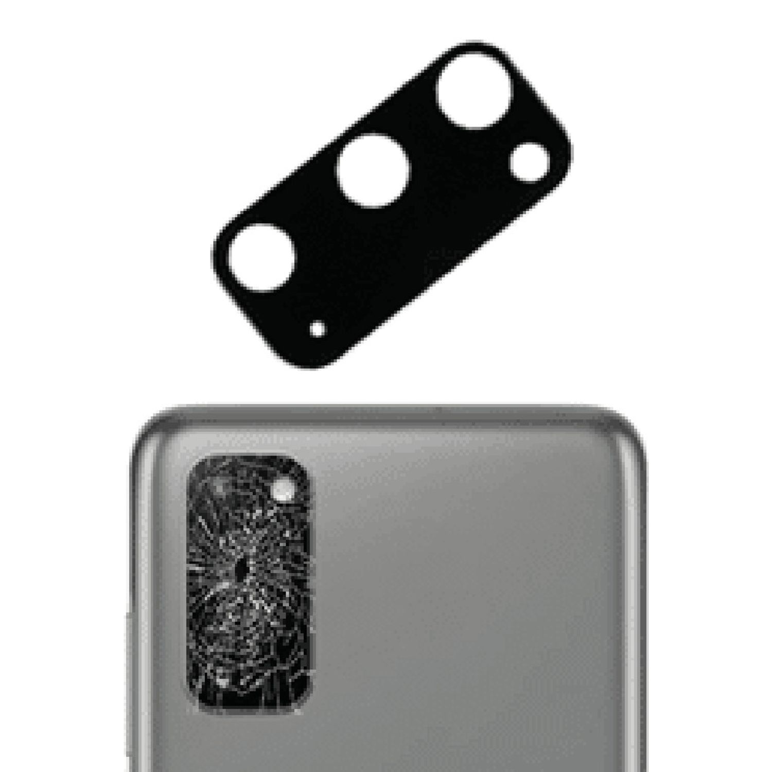 Folie camera Samsung Galaxy S20, Negru fotografia produsului View 3 L