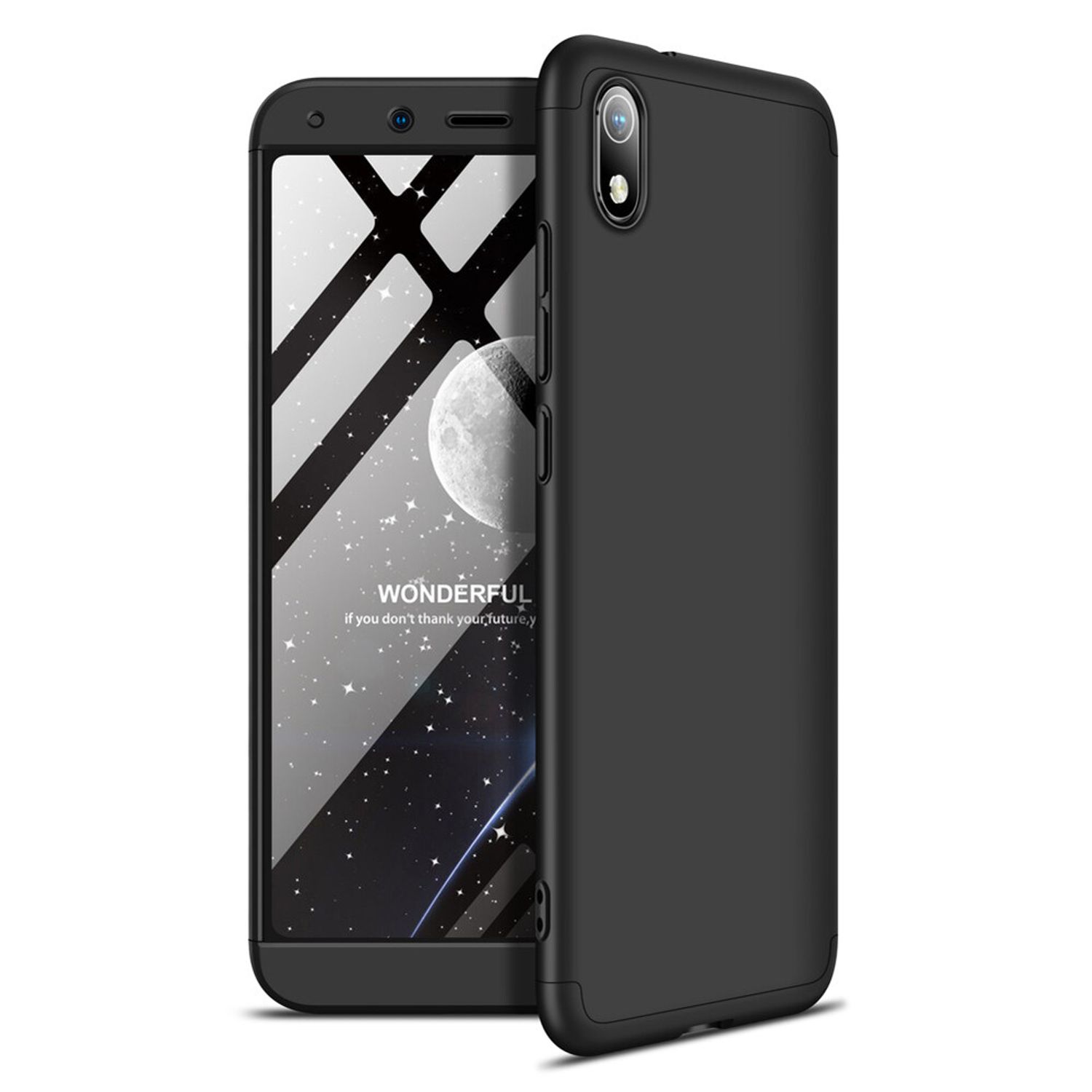Husa protectie 360 + folie de protectie - Xiaomi Redmi 9A - Black fotografia produsului View 2 L