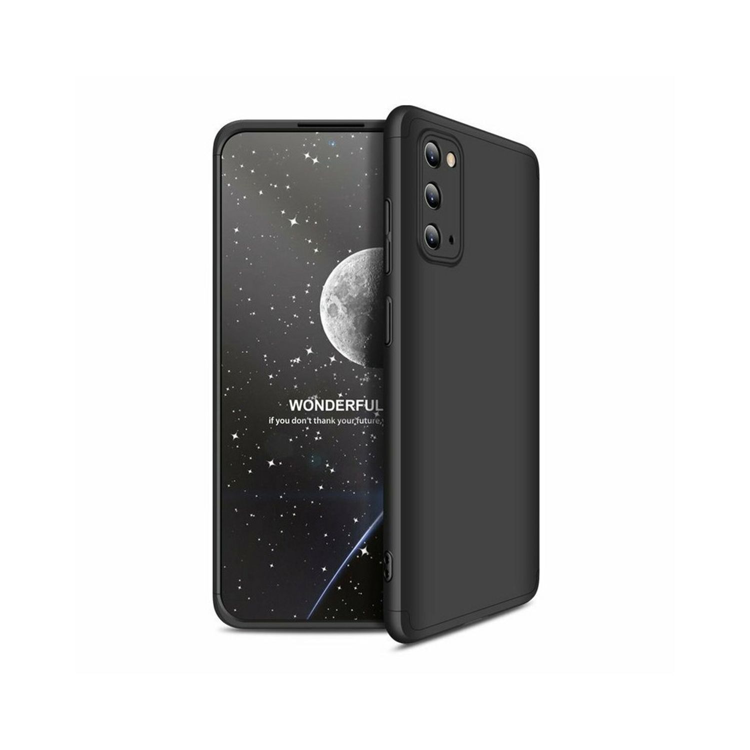 Husa protectie 360 + folie de protectie - Samsung Galaxy S20 - Black fotografia produsului View 3 L
