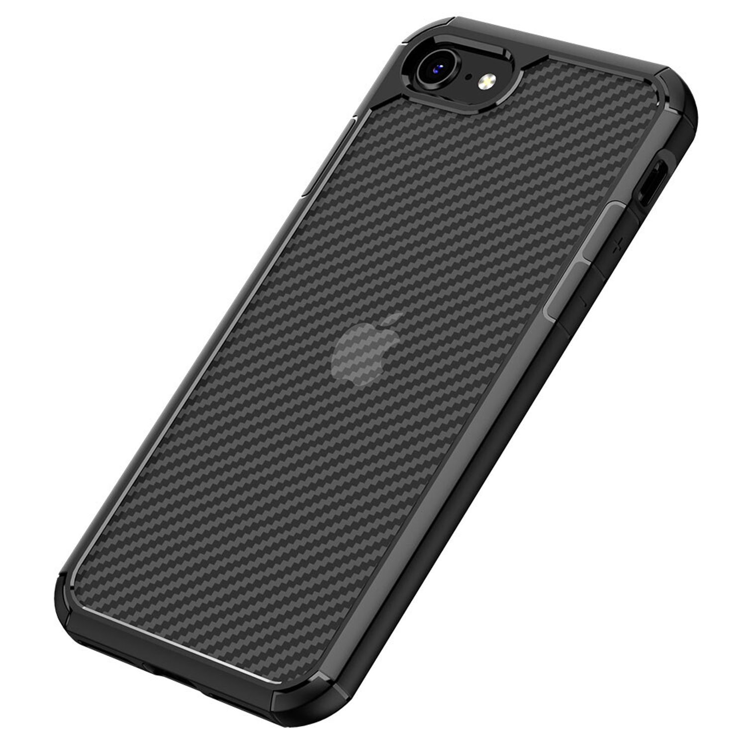 Husa premium Techsuit - CarbonFuse - iPhone 7 / 8 / SE2 (2020) - Black fotografia produsului View 3 L