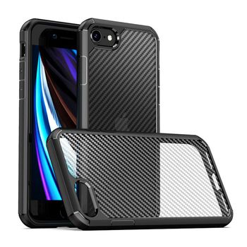 Husa premium techsuit - carbonfuse - iphone 7 / 8 / se2 (2020) - black