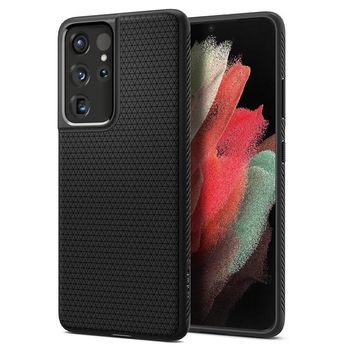 Husa premium liquid air compatibila cu samsung galaxy s21 ultra, negru