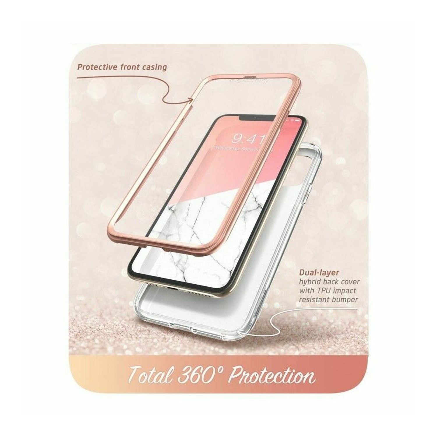Husa premium i-Blason - Cosmo - iPhone 11 Pro - Marble fotografia produsului View 2 L