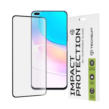 Folie sticla huawei nova 8i,full cover, full glue glass, black