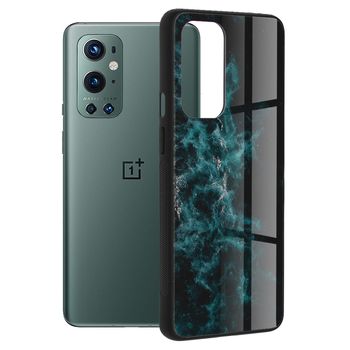 Husa cu spate din sticla techsuit - glaze series - oneplus 9 pro - blue nebula