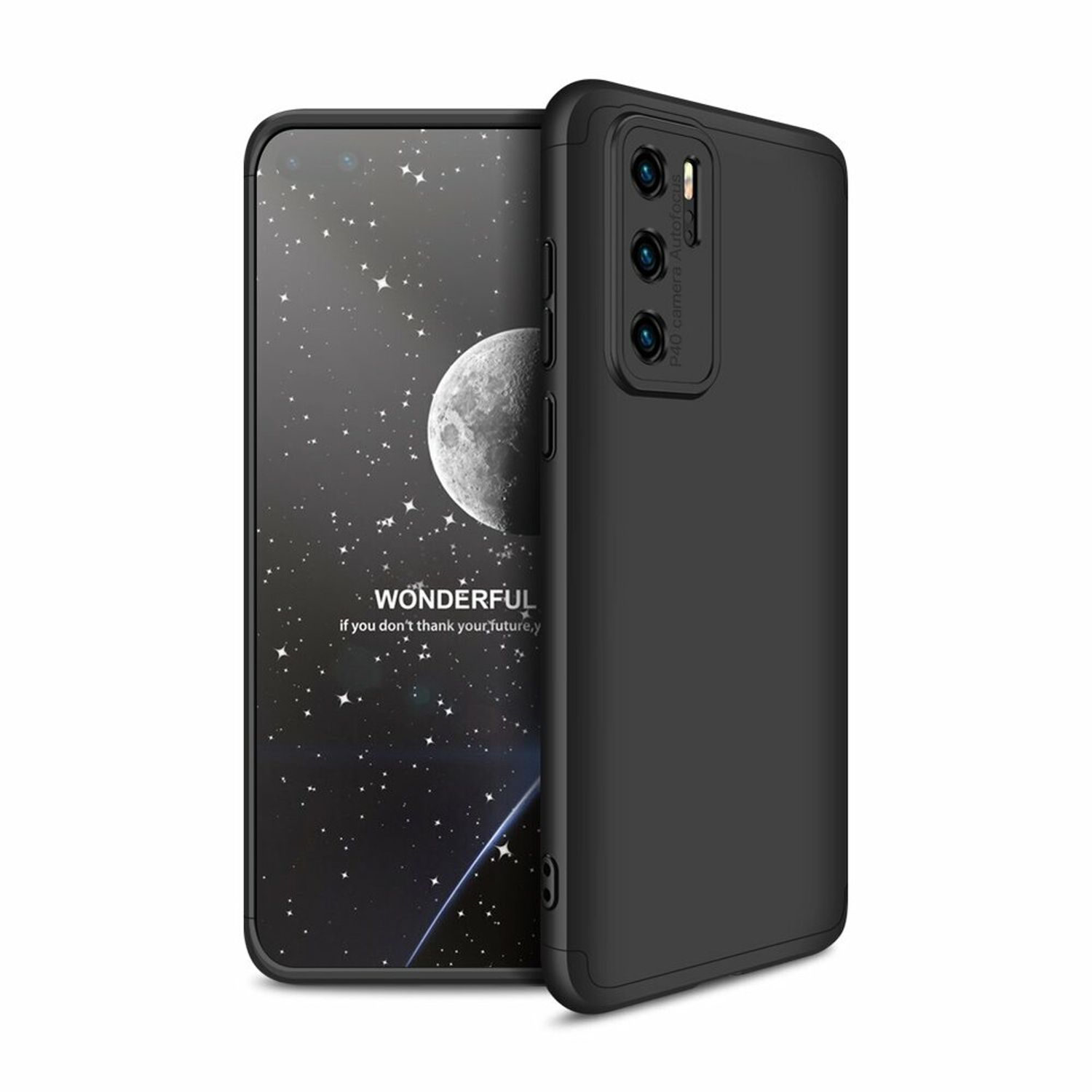 Husa protectie 360 + folie de protectie - Huawei P40 - Black fotografia produsului View 3 L