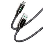 Cablu date Yesido - USB to Type-C, 66 W, 5A, Digital Display, 1.2 m - Black fotografia produsului