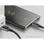 Cablu date Yesido - USB to Type-C, 66 W, 5A, Digital Display, 1.2 m - Black fotografia produsului View 3 S